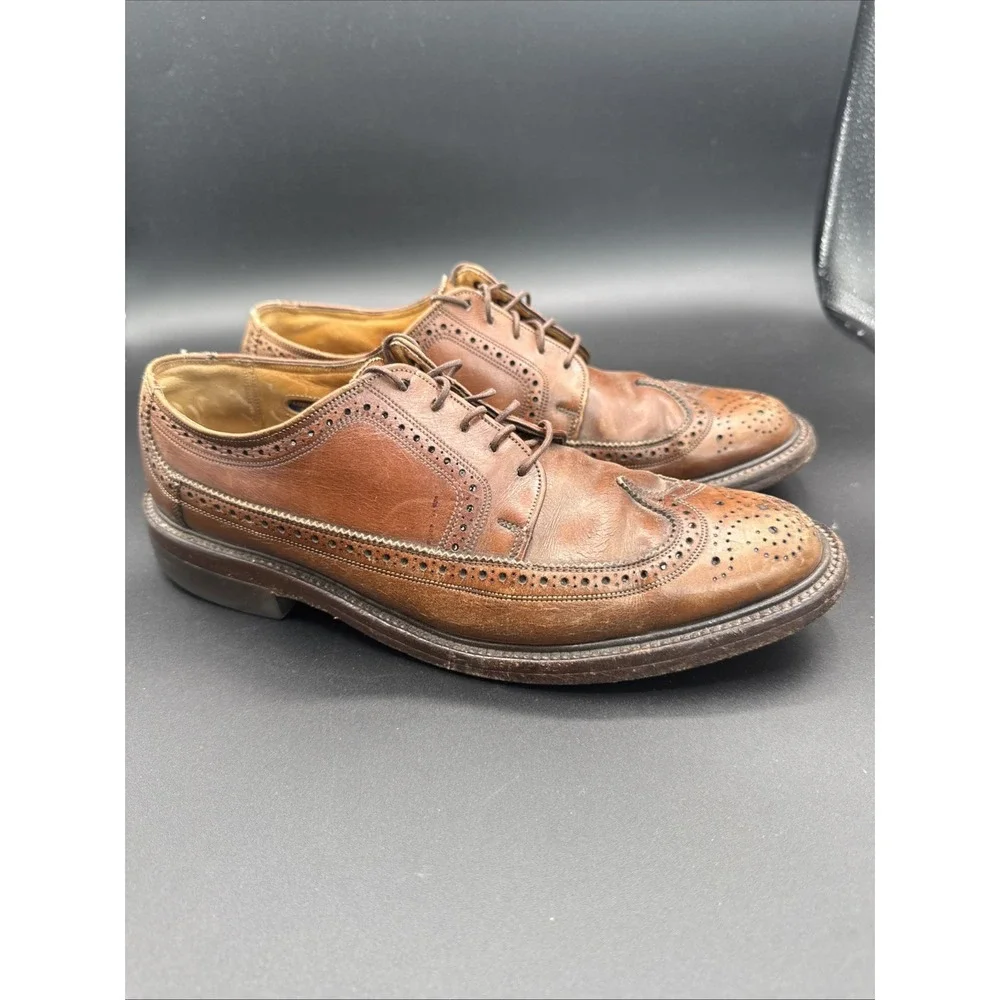 FLORSHEIM Imperial Quality Leather Wingtip Oxford Dress Shoes Men's Size 7.5D